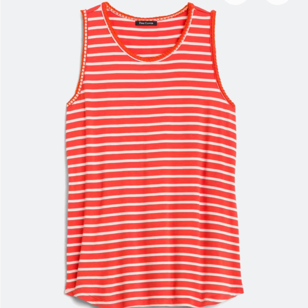 Pink Clover Lara Stitch Detail Knit Tank